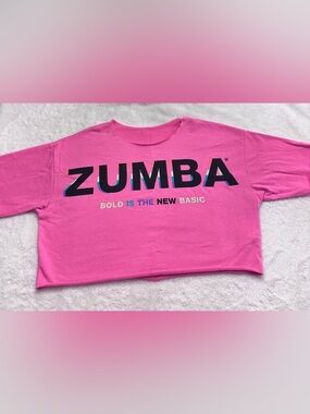 Zumba Fitness Hot Pink Graphic Crop Top
